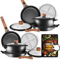 Kleva Diamond Earth StackSmart with Detachable Handles 6pc Cookware Set KDETACH-SET