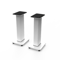 Kanto SX22W 22" Tall Fillable Speaker Stands with Isolation Feet - Pair, White