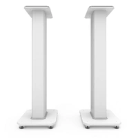 Kanto SX30W 30" Tall Fillable Speaker Stands with Isolation Feet - Pair, White