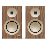 Kanto TUK (2nd Gen) 260 W Premium Powered Speaker System with Bluetooth 5.4, Dual RCA and USB-C Inputs - Matte Walnut w/ Rose Gold