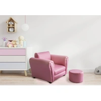 Lenoxx Young Childrens Sofa Chair With Footstool - Pink KS541P