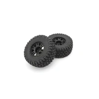 Kyosho Pre-glued 2.4 inch tire and wheel set (KB10L/black/2 pieces) [KBTH002BK]