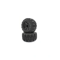 Kyosho Premaunted Tire (Nitro Tracker/Black/2pcs)