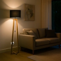 Urban Style Ilum Lamp Dana Black 415x415x1735mm LAMPF001BK