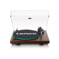Lenco Turntable with Glass Platter Dark Walnut