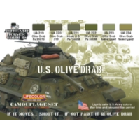 Lifecolor US Olive Drab Acrylic Paint Set