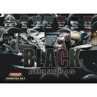 Lifecolor Black Rubber Shades And Co Acrylic Paint Set