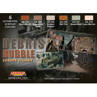 Lifecolor Debris & Rubble Acrylic Paint Set