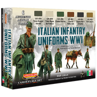Lifecolor Italian Infantry Uniforms WWI 6 Colour Acrylic Paint Set