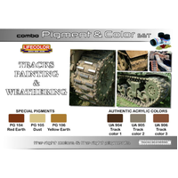 Lifecolor Tracks Painting And Weathering Pigment And Colour Acrylic Paint Set