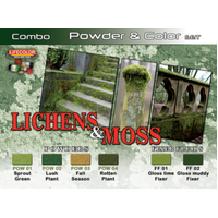 Lifecolor Lichens & Moss Powder & Color Acrylic Paint Set