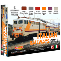 Lifecolor Italian Railways Set 2 6 Colour Acrylic Paint Set