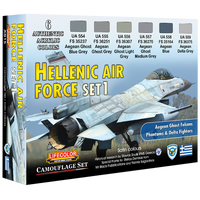 Lifecolor Hellenic Air Force Set 1 6 Colour Acrylic Paint Set