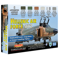 Lifecolor Hellenic Air Force Set 2 6 Colour Acrylic Paint Set