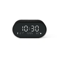 Lexon Ray Clock Lcd Alarm Clock With Temperature / Humidity Display - Black