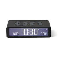 Lexon Flip Classic Reversible Alarm Clock - Black