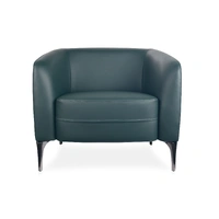 Liso Single Seater Lounge - Forest Green Commercial Grade PU Leather LISO-1-FG