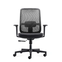 Lotto Medium Back Mesh Operator Chair - Black with Black LOTTO-MB-BLK-BL