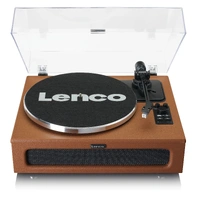 Lenco Leather Turntable with 4 Built-in Bluetooth Speakers 50W - Brown