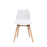 Lucid Chair Timber Base - White LUCID-W-T