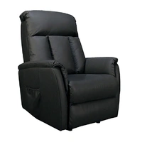 Lytle Single Motor Lift Chair - Black Leather LYTLSINLBLK