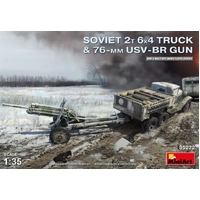 MiniArt 1/35 Soviet 2 t 6x4 Truck with 76 mm USV-BR Gun Plastic Model Kit