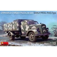 MiniArt 1/35 German 3t Cargo Truck 3.6-36S Early Prod. PmQ-Type Plastic Model Kit