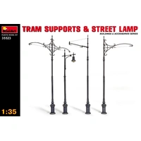 MiniArt 1/35 Tram Supports and Street Lamps Plastic Model Kit