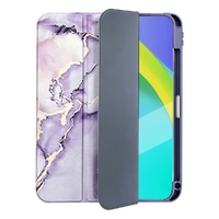 Techxtras iPad Tablet Case Folio A16/10.9" Marble - Lavender MBL14505