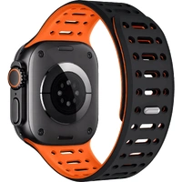 Crest Sports Watch Strap 42 - 49mm Black Orange MBM09173