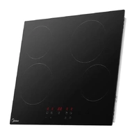 Midea 60cm Ceramic Hob Side Knob Control Black Glass MC-6F6007R242