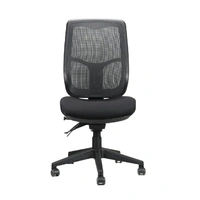 Merida High Back Mesh Operator Chair - Black Fabric MERIDA-HB-BL