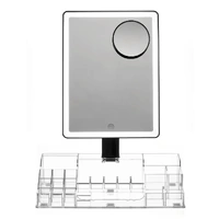 Homedics Radiance LED Beauty Mirror with Organiser - Black MIR-LB3000-BK-AU