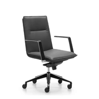Mirage Executive Medium Back - Genuine Black Leather MIRAGE-MB-GBL