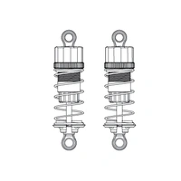 MJX Oil Filled Metal Shock Set Front (Blue) [16510]