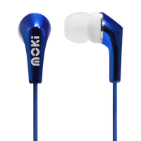 Moki Life Metallics Earphones Blue MLMECBL