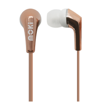 Moki Life Metallics Earphones Rose Gold MLMECRG