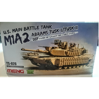 Meng 1/35 U.S. Main Battle Tank M1A2 SEP Abrams TUSK I/TUSK II Plastic Model Kit