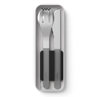 Monbento Mb Slim Box Stainless Steel Cutlery Set - Trio Knife - Black