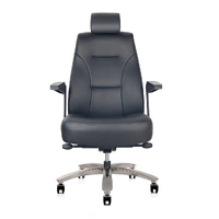 Monarch Controller Chair - Genuine Black Leather MONARCH1-GBL