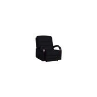 Montana 1 Seater Manual Recliner with Timber Accents - Leather - Black Leather MONT1MRLBLK