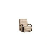 Montana 1 Seater Manual Recliner with Timber Accents - Leather - Taupe Leather MONT1MRLTPE