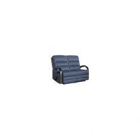 Montana 2 Seater Manual Recliner with Timber Accents - Fabric - Bodhi Periwinkle MONT2MRFBPW