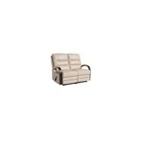 Montana 2 Seater Manual Recliner with Timber Accents - Leather - Taupe Leather MONT2MRLTPE