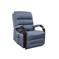 Montana Dual Motor Lift Chair with Timber Accents - Fabric - Bodhi Periwinkle MONTDUAFBPW