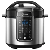 Midea 6L Pressure Cooker - Silver/Black MPM60010ADKH