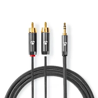 Nedis Stereo Audio Cable 3.5 mm Male to 2x RCA Male 5m ND-CATB22200GY50