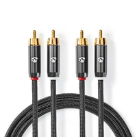Nedis Stereo RCA Audio Cable 1m ND-CATB24200GY10