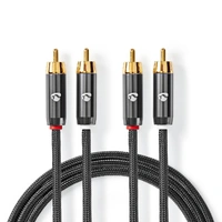 Nedis Stereo RCA Audio Cable 2m ND-CATB24200GY20