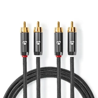 Nedis Stereo RCA Audio Cable 5m ND-CATB24200GY50